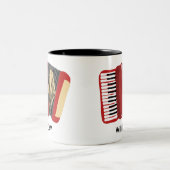 Personalisiert Accordion Spieler Illustriert Zweifarbige Tasse (Mittel)