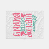 Personalisiert ADD NAME Lil Hip Hop Ostersonne Fleecedecke (Vorderseite (Horizontal))