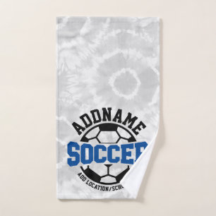 Personalisiert ADD NAME Soccer Player Team Krawatt Badhandtuch Set