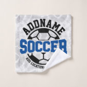 Personalisiert ADD NAME Soccer Player Team Krawatt Badhandtuch Set (Waschlappen)
