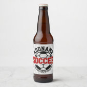 Personalisiert ADD NAME Soccer Player Team Krawatt Bierflaschenetikett (Vorderseite)