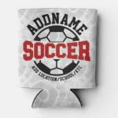 Personalisiert ADD NAME Soccer Player Team Krawatt Dosenkühler (Vorderseite)