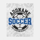 Personalisiert ADD NAME Soccer Player Team Krawatt Fleecedecke (Vorderseite)