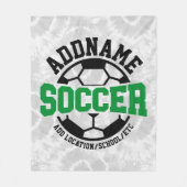 Personalisiert ADD NAME Soccer Player Team Krawatt Fleecedecke (Vorderseite)
