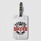 Personalisiert ADD NAME Soccer Player Team Krawatt Gepäckanhänger (Vorderseite Vertikal)