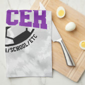 Personalisiert ADD NAME Soccer Player Team Krawatt Geschirrtuch (Viertel Falte)