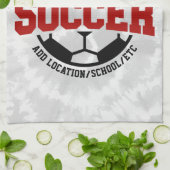 Personalisiert ADD NAME Soccer Player Team Krawatt Geschirrtuch (Gefaltet)