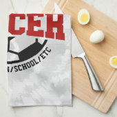 Personalisiert ADD NAME Soccer Player Team Krawatt Geschirrtuch (Viertel Falte)