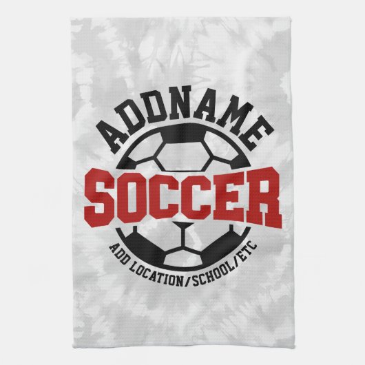 Personalisiert ADD NAME Soccer Player Team Krawatt Geschirrtuch (Vertikal)
