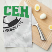 Personalisiert ADD NAME Soccer Player Team Krawatt Geschirrtuch (Viertel Falte)