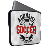Personalisiert ADD NAME Soccer Player Team Krawatt Laptopschutzhülle (Vorne Rechts)
