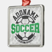Personalisiert ADD NAME Soccer Player Team Krawatt Ornament Aus Metall (Links)