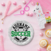 Personalisiert ADD NAME Soccer Player Team Krawatt Pappteller (Party)