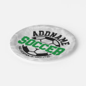 Personalisiert ADD NAME Soccer Player Team Krawatt Pappteller (Schrägansicht)