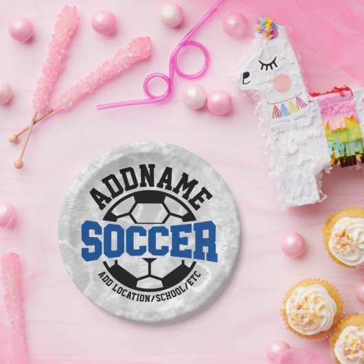 Personalisiert ADD NAME Soccer Player Team Krawatt Pappteller (Party)