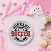 Personalisiert ADD NAME Soccer Player Team Krawatt Pappteller (Party)