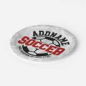 Personalisiert ADD NAME Soccer Player Team Krawatt Pappteller (Schrägansicht)