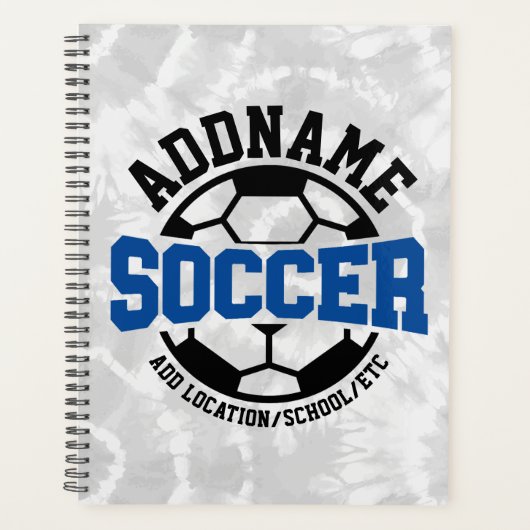 Personalisiert ADD NAME Soccer Player Team Krawatt Planer (Vorderseite)