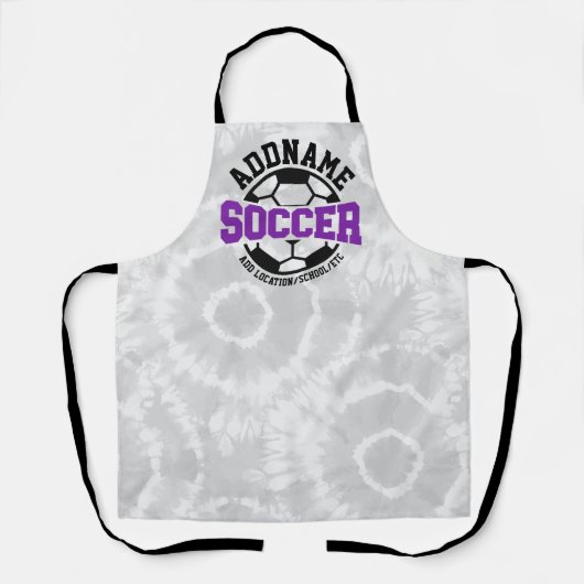 Personalisiert ADD NAME Soccer Player Team Krawatt Schürze (Vorderseite)