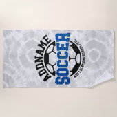 Personalisiert ADD NAME Soccer Player Team Krawatt Strandtuch (Vorderseite)