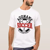 Personalisiert ADD NAME Soccer Player Team Krawatt T-Shirt (Vorderseite)
