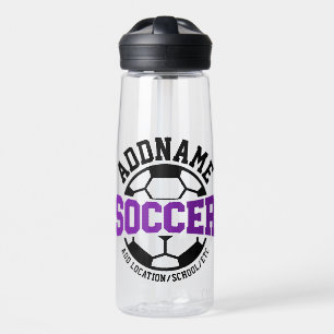 Personalisiert ADD NAME Soccer Player Team Krawatt Trinkflasche