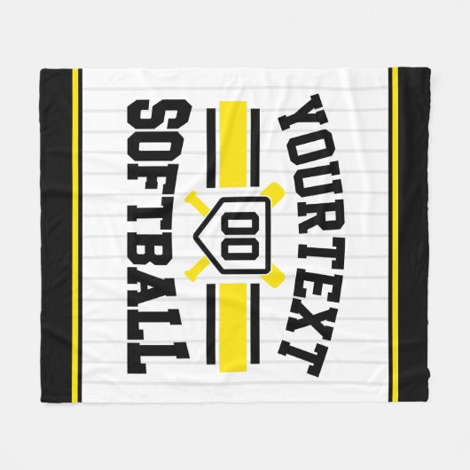 Personalisiert ADD NAME Software Player Varsity Te Fleecedecke (Vorderseite (Horizontal))