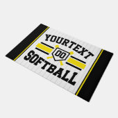 Personalisiert ADD NAME Software Player Varsity Te Fußmatte (Schrägansicht)