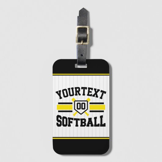 Personalisiert ADD NAME Software Player Varsity Te Gepäckanhänger (Vorderseite Vertikal)