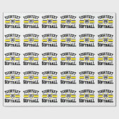 Personalisiert ADD NAME Software Player Varsity Te Geschenkpapier (Flach)