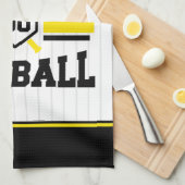 Personalisiert ADD NAME Software Player Varsity Te Geschirrtuch (Viertel Falte)