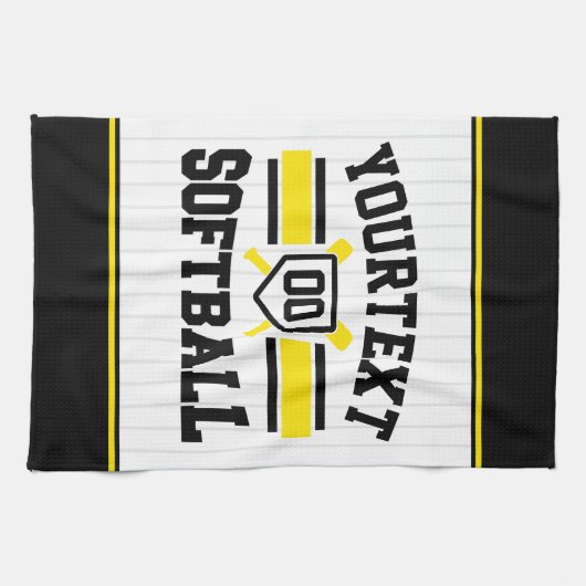 Personalisiert ADD NAME Software Player Varsity Te Geschirrtuch (Horizontal)