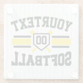 Personalisiert ADD NAME Software Player Varsity Te Glasuntersetzer (Rückseite)