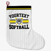 Personalisiert ADD NAME Software Player Varsity Te Großer Weihnachtsstrumpf (Vorderseite)
