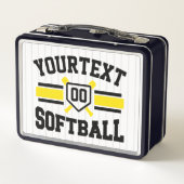 Personalisiert ADD NAME Software Player Varsity Te Metall Brotdose (Rückseite)