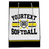 Personalisiert ADD NAME Software Player Varsity Te Mittlere Geschenktüte (Rückseite)