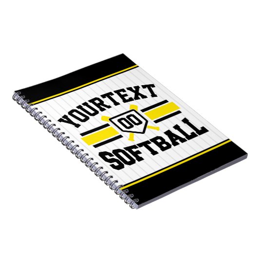 Personalisiert ADD NAME Software Player Varsity Te Notizblock (Rechte Seite)