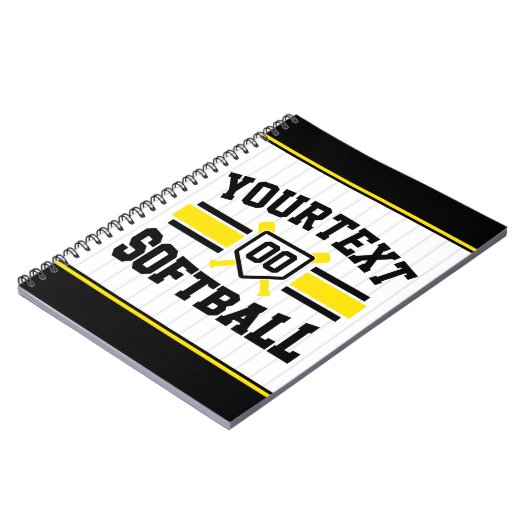 Personalisiert ADD NAME Software Player Varsity Te Notizblock (Linke Seite)