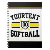 Personalisiert ADD NAME Software Player Varsity Te Notizblock (Vorderseite)