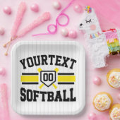 Personalisiert ADD NAME Software Player Varsity Te Pappteller (Party)