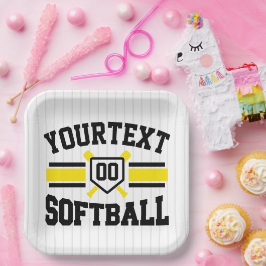 Personalisiert ADD NAME Software Player Varsity Te Pappteller (Party)