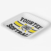 Personalisiert ADD NAME Software Player Varsity Te Pappteller (Gewinkelt)