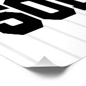 Personalisiert ADD NAME Software Player Varsity Te Poster (Ecke)