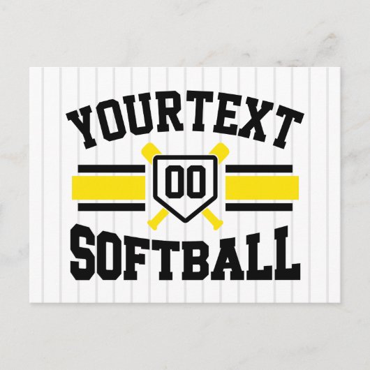 Personalisiert ADD NAME Software Player Varsity Te Postkarte (Vorderseite)