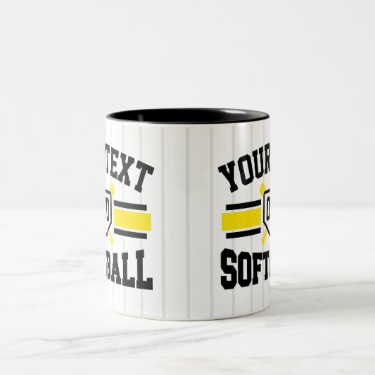 Personalisiert ADD NAME Software Player Varsity Te Zweifarbige Tasse (Mittel)