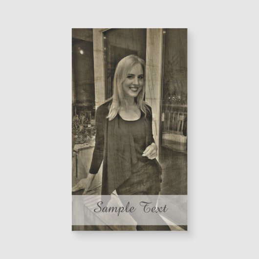 Personalisiert addieren Sie Foto und Text Magnetkarte (Vorderseite)