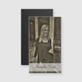 Personalisiert addieren Sie Foto und Text Magnetkarte (Vorne/Hinten)