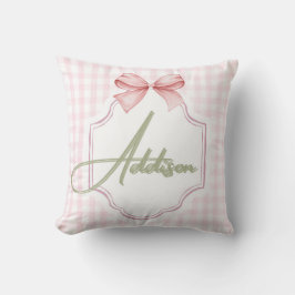 Personalisiert Addison Baby Girl Kinderzimmer Bow& Kissen