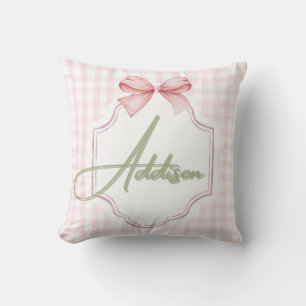 Personalisiert Addison Baby Girl Kinderzimmer Bow& Kissen