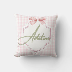 Personalisiert Adeline Baby Girl Kinderzimmer Bow& Kissen